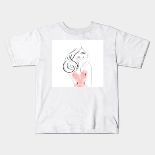 fashion chic girl illustration Kids T-Shirt